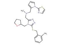 N-methyl-1-[5-[(2-methylbenzyl)thio]-4-(tetrahydro-2-furanylmethyl)-4H-1,2,4-triazol-3-yl]-N-{[1-(1,3-thiazol-2-yl)-1H-pyrrol-2-yl]methyl}methanamine