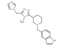 5-({3-[5-(1H-imidazol-1-ylmethyl)-4-methyl-4H-1,2,4-triazol-3-yl]piperidin-1-yl}methyl)-1H-indole