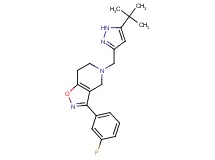 5-[(5-tert-butyl-1H-pyrazol-3-yl)methyl]-3-(3-fluorophenyl)-4,5,6,7-tetrahydroisoxazolo[4,5-c]pyridine
