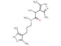 2-amino-2-(3,5-dimethyl-1H-pyrazol-4-yl)-N-[3-(3,5-dimethyl-1H-pyrazol-4-yl)propyl]-N-methylacetamide