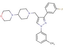 4-(1-{[3-(3-fluorophenyl)-1-(3-methylphenyl)-1H-pyrazol-4-yl]methyl}-4-piperidinyl)morpholine