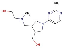 2-[{[(3R*,4R*)-4-(hydroxymethyl)-1-(2-methylpyrimidin-4-yl)pyrrolidin-3-yl]methyl}(methyl)amino]ethanol