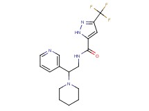 N-(2-piperidin-1-yl-2-pyridin-3-ylethyl)-3-(trifluoromethyl)-1H-pyrazole-5-carboxamide