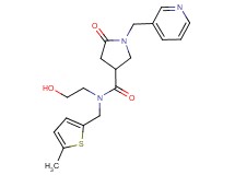 N-(2-hydroxyethyl)-N-[(5-methyl-2-thienyl)methyl]-5-oxo-1-(pyridin-3-ylmethyl)pyrrolidine-3-carboxamide