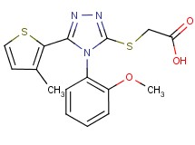 {[4-(2-methoxyphenyl)-5-(3-methyl-2-thienyl)-4H-1,2,4-triazol-3-yl]thio}acetic acid