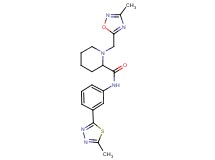 1-[(3-methyl-1,2,4-oxadiazol-5-yl)methyl]-N-[3-(5-methyl-1,3,4-thiadiazol-2-yl)phenyl]piperidine-2-carboxamide