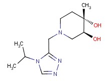 (3S*,4S*)-1-[(4-isopropyl-4H-1,2,4-triazol-3-yl)methyl]-4-methylpiperidine-3,4-diol