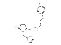 5-(2-{[2-(4-fluorophenoxy)ethyl]amino}ethyl)-1-(2-thienylmethyl)-2-pyrrolidinone