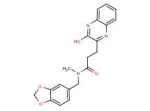 N-(1,3-benzodioxol-5-ylmethyl)-3-(3-hydroxy-2-quinoxalinyl)-N-methylpropanamide