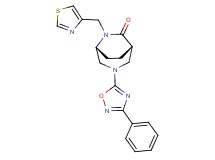 (1S*,5R*)-3-(3-phenyl-1,2,4-oxadiazol-5-yl)-6-(1,3-thiazol-4-ylmethyl)-3,6-diazabicyclo[3.2.2]nonan-7-one