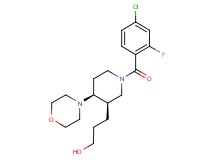 3-[(3R*,4S*)-1-(4-chloro-2-fluorobenzoyl)-4-morpholin-4-ylpiperidin-3-yl]propan-1-ol
