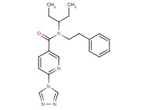 N-(1-ethylpropyl)-N-(2-phenylethyl)-6-(4H-1,2,4-triazol-4-yl)nicotinamide