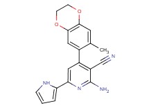 2-amino-4-(7-methyl-2,3-dihydro-1,4-benzodioxin-6-yl)-6-(1H-pyrrol-2-yl)nicotinonitrile