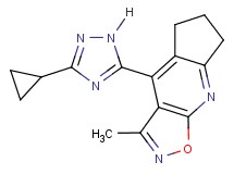 4-(3-cyclopropyl-1H-1,2,4-triazol-5-yl)-3-methyl-6,7-dihydro-5H-cyclopenta[b]isoxazolo[4,5-e]pyridine