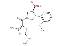 (3S*,4R*)-4-(2-methoxyphenyl)-1-{[4-methyl-2-(methylamino)-1,3-thiazol-5-yl]carbonyl}pyrrolidine-3-carboxylic acid