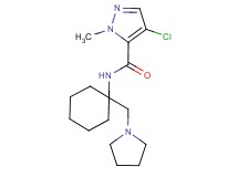4-chloro-1-methyl-N-[1-(pyrrolidin-1-ylmethyl)cyclohexyl]-1H-pyrazole-5-carboxamide