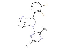 (2R*,3S*,6R*)-3-(2,3-difluorophenyl)-5-(3,6-dimethyl-2-pyrazinyl)-1,5-diazatricyclo[5.2.2.0~2,6~]undecane