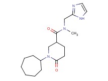 1-cycloheptyl-N-(1H-imidazol-2-ylmethyl)-N-methyl-6-oxo-3-piperidinecarboxamide