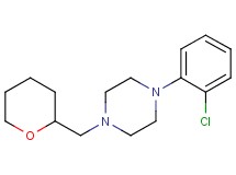 1-(2-chlorophenyl)-4-(tetrahydro-2H-pyran-2-ylmethyl)piperazine trifluoroacetate