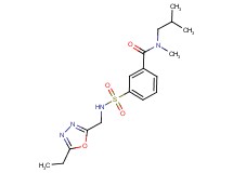 3-({[(5-ethyl-1,3,4-oxadiazol-2-yl)methyl]amino}sulfonyl)-N-isobutyl-N-methylbenzamide