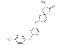 3-methyl-7-({5-[(4-methylphenyl)thio]-2-furyl}methyl)-1-oxa-3,7-diazaspiro[4.4]nonan-2-one