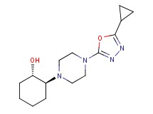 (1S*,2S*)-2-[4-(5-cyclopropyl-1,3,4-oxadiazol-2-yl)piperazin-1-yl]cyclohexanol