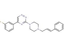 5-(3-fluorophenyl)-3-{4-[(2E)-3-phenyl-2-propen-1-yl]-1-piperazinyl}-1,2,4-triazine