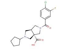 (3aS*,6aS*)-2-(4-chloro-3-fluorobenzoyl)-5-cyclopentylhexahydropyrrolo[3,4-c]pyrrole-3a(1H)-carboxylic acid