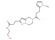 N-(2-hydroxyethyl)-3-{5-[3-(1-methyl-1H-pyrrol-2-yl)propanoyl]-4,5,6,7-tetrahydropyrazolo[1,5-a]pyrazin-2-yl}propanamide