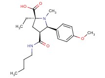 (2S*,4S*,5R*)-4-[(butylamino)carbonyl]-2-ethyl-5-(4-methoxyphenyl)-1-methylpyrrolidine-2-carboxylic acid