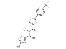 N-methyl-N-[1-(3-methyl-1,2,4-oxadiazol-5-yl)ethyl]-2-[4-(trifluoromethyl)phenyl]-1,3-thiazole-4-carboxamide