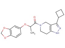 5-[2-(1,3-benzodioxol-5-yloxy)propanoyl]-3-cyclobutyl-4,5,6,7-tetrahydro-1H-pyrazolo[4,3-c]pyridine