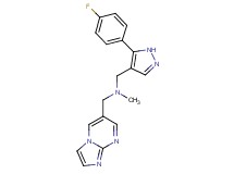 1-[5-(4-fluorophenyl)-1H-pyrazol-4-yl]-N-(imidazo[1,2-a]pyrimidin-6-ylmethyl)-N-methylmethanamine