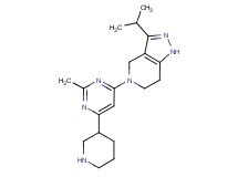 3-isopropyl-5-(2-methyl-6-piperidin-3-ylpyrimidin-4-yl)-4,5,6,7-tetrahydro-1H-pyrazolo[4,3-c]pyridine