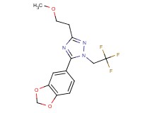 5-(1,3-benzodioxol-5-yl)-3-(2-methoxyethyl)-1-(2,2,2-trifluoroethyl)-1H-1,2,4-triazole