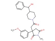 3-(2-{4-[hydroxy(phenyl)methyl]-1-piperidinyl}-2-oxoethyl)-3-(3-methoxyphenyl)-1-methyl-2,5-pyrrolidinedione