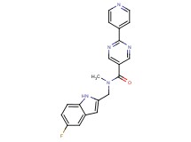 N-[(5-fluoro-1H-indol-2-yl)methyl]-N-methyl-2-(4-pyridinyl)-5-pyrimidinecarboxamide