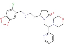 5-(2-{[(6-chloro-1,3-benzodioxol-5-yl)methyl]amino}ethyl)-1-[2-(4-morpholinyl)-2-(2-pyridinyl)ethyl]-2-pyrrolidinone