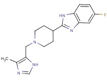 5-fluoro-2-{1-[(4-methyl-1H-imidazol-5-yl)methyl]-4-piperidinyl}-1H-benzimidazole