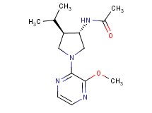 N-[(3S*,4R*)-4-isopropyl-1-(3-methoxy-2-pyrazinyl)-3-pyrrolidinyl]acetamide