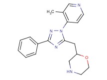 2-{[1-(3-methyl-4-pyridinyl)-3-phenyl-1H-1,2,4-triazol-5-yl]methyl}morpholine hydrochloride
