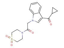 cyclopropyl{1-[2-(1,1-dioxidothiomorpholin-4-yl)-2-oxoethyl]-1H-indol-3-yl}methanone