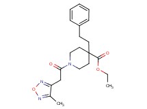 ethyl 1-[(4-methyl-1,2,5-oxadiazol-3-yl)acetyl]-4-(2-phenylethyl)-4-piperidinecarboxylate