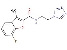 7-fluoro-3-methyl-N-[2-(4H-1,2,4-triazol-4-yl)ethyl]-1-benzofuran-2-carboxamide