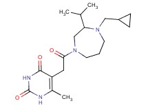 5-{2-[4-(cyclopropylmethyl)-3-isopropyl-1,4-diazepan-1-yl]-2-oxoethyl}-6-methyl-2,4(1H,3H)-pyrimidinedione