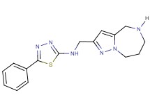 5-phenyl-N-(5,6,7,8-tetrahydro-4H-pyrazolo[1,5-a][1,4]diazepin-2-ylmethyl)-1,3,4-thiadiazol-2-amine hydrochloride
