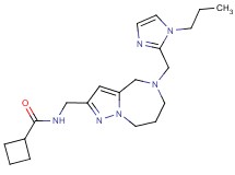 N-({5-[(1-propyl-1H-imidazol-2-yl)methyl]-5,6,7,8-tetrahydro-4H-pyrazolo[1,5-a][1,4]diazepin-2-yl}methyl)cyclobutanecarboxamide