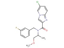 6-chloro-N-(3-fluorobenzyl)-N-(2-methoxy-1-methylethyl)imidazo[1,2-a]pyridine-2-carboxamide