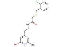 2-[(2-chlorobenzyl)thio]-N-[2-(6-hydroxy-2-methylpyrimidin-4-yl)ethyl]acetamide