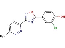 2-chloro-4-[3-(6-methyl-3-pyridazinyl)-1,2,4-oxadiazol-5-yl]phenol